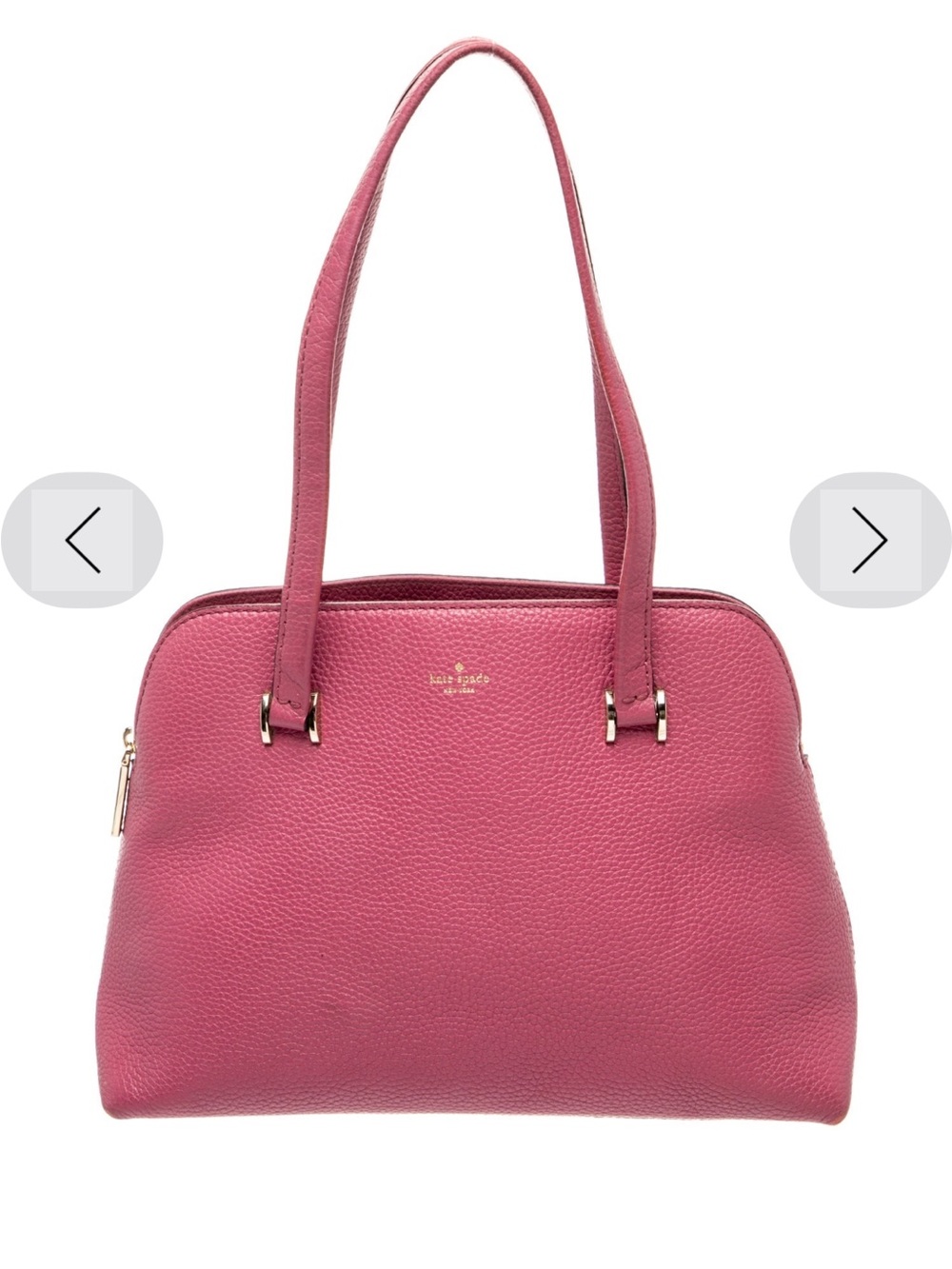kate spade Pink Pebbled Leather Shoulder Bag